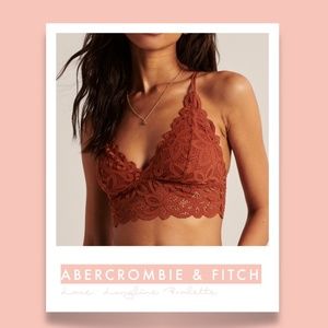 ABERCROMBIE & FITCH - Lace Longline Bralette - NWT